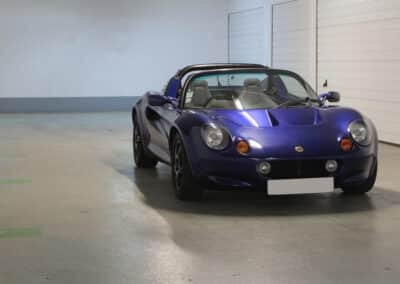 Lotus Elise S1 Azur blue, intérieur gris